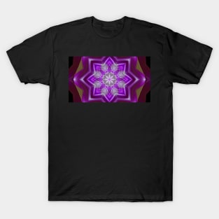 Electric Purple Lotus mandala T-Shirt